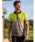 Herren-Funktions-T-Shirt mit Premium-Kragen ALTISPORT VOJ/ALM031TR05 SCHWARZ/NEONGELB