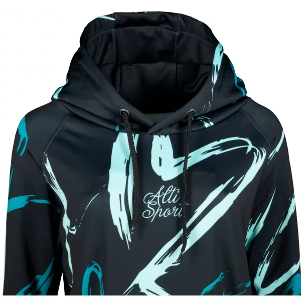  Funktionelles erweitertes Damen-Sweatshirt Premium ALTISPORT VOJ/ALW049MI03 SCHWARZ UND BLAU 