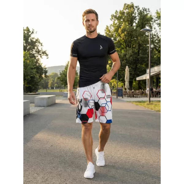  Herren Premium Funktionsshorts ohne Taschen ALTISPORT VOJ/ALM036KRA02 HEXA WEIß 