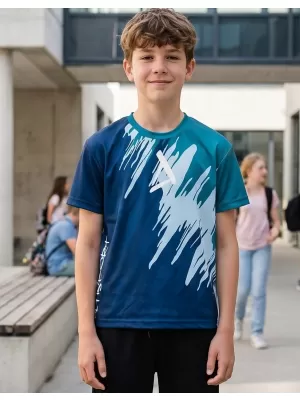 Hochwertiges Funktions-T-Shirt für Kinder ALTISPORT VOJ/ALK006TR01 KEROSIN/BLAU