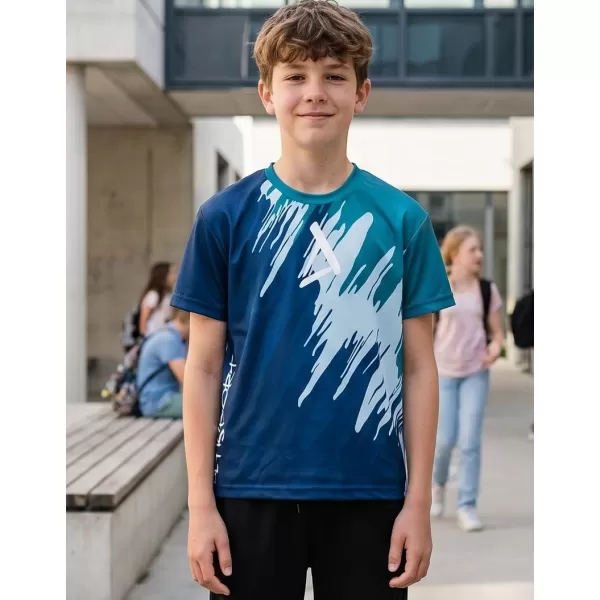  Hochwertiges Funktions-T-Shirt für Kinder ALTISPORT VOJ/ALK006TR01 KEROSIN/BLAU 
