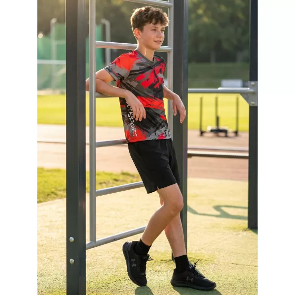  Hochwertiges Funktions-T-Shirt für Kinder ALTISPORT VOJ/ALK014TR01 SCHWARZ/ROT 