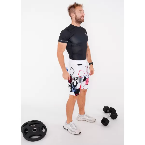  Herren Premium Funktionsshorts ohne Taschen ALTISPORT VOJ/ALM036KRA02 HEXA WEIß 