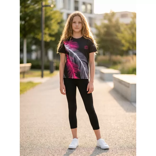  Hochwertiges Funktions-T-Shirt für Kinder ALTISPORT VOJ/ALK001TR01 SCHWARZ/ROSA 