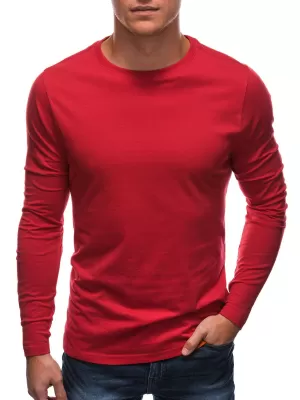 Herren t -Shirt mit einem langen Ärmel EDOTI EM-LSBL-0103 ROT
