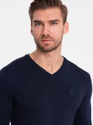Herrenpullover OMBRE OM-SWBS-0107 MARINEBLAU