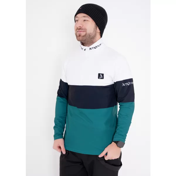  Funktionelle Thermo -Sweatshirt -Premium von Männern ALTISPORT VOJ/ALM051TER03 WEIß -GREEN 