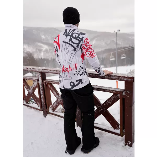  Funktionelle Thermo -Sweatshirt -Premium von Männern ALTISPORT VOJ/ALM054TER03 GRAU -RED 