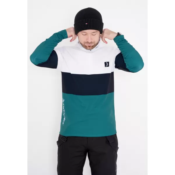  Funktionelle Thermo -Sweatshirt -Premium von Männern ALTISPORT VOJ/ALM051TER03 WEIß -GREEN 