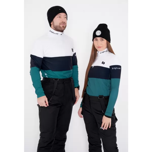  Frauenfunktionaler Thermo -Sweatshirt Premium ALTISPORT VOJ/ALW051TER03 WEIß -GREEN 