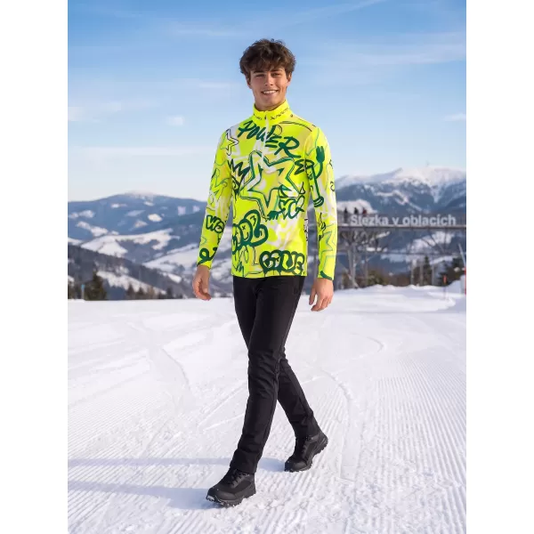  Funktionelle Thermo -Sweatshirt -Premium von Männern ALTISPORT VOJ/ALM054TER03 FLUO 