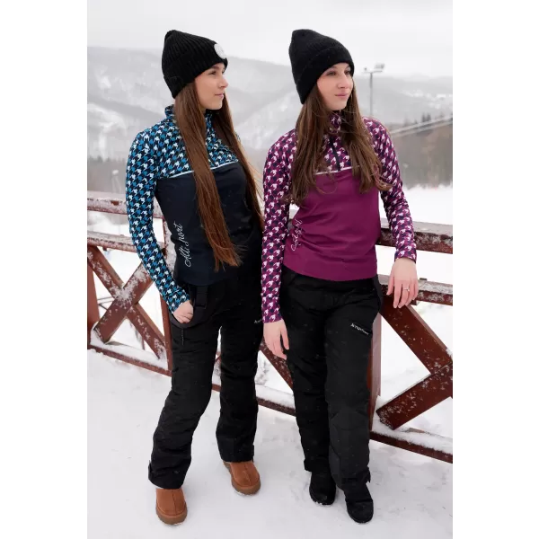  Frauenfunktionaler Thermo -Sweatshirt Premium ALTISPORT VOJ/ALW048TER03 SCHWARZ -BLUE 