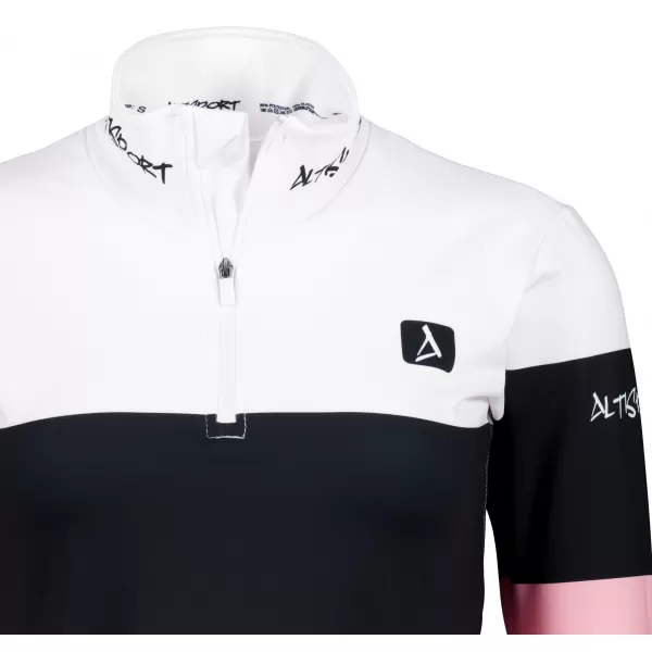  Frauenfunktionaler Thermo -Sweatshirt Premium ALTISPORT VOJ/ALW051TER03 WEIß -PINK 