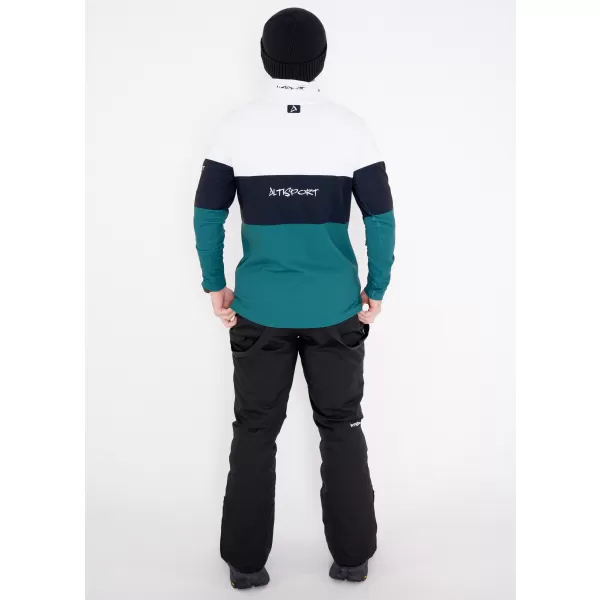  Funktionelle Thermo -Sweatshirt -Premium von Männern ALTISPORT VOJ/ALM051TER03 WEIß -GREEN 