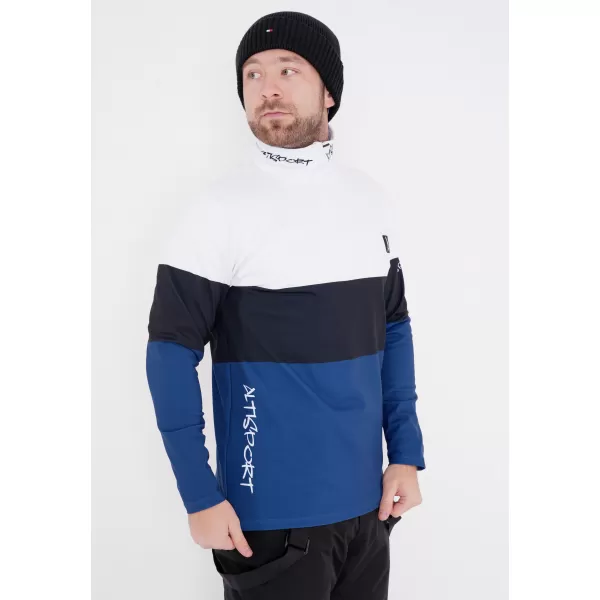  Funktionelle Thermo -Sweatshirt -Premium von Männern ALTISPORT VOJ/ALM051TER03 WEIß -BLAU 
