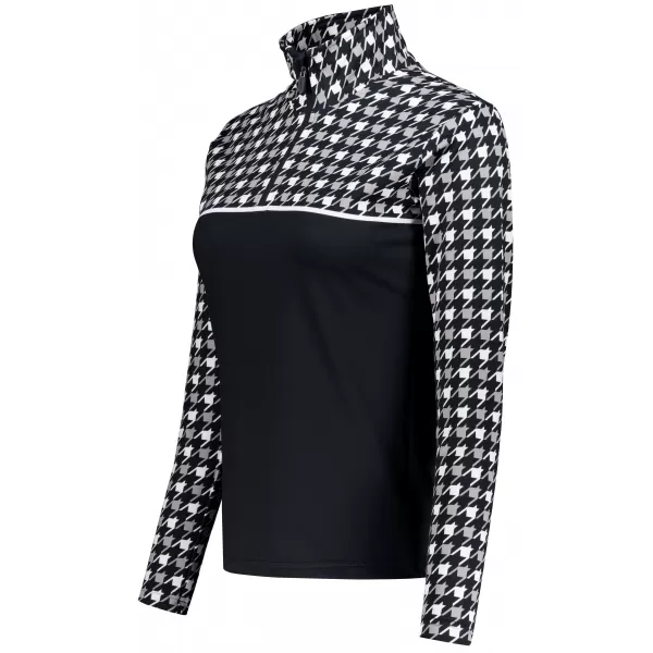  Frauenfunktionaler Thermo -Sweatshirt Premium ALTISPORT VOJ/ALW048TER03 SCHWARZ UND WEIß 