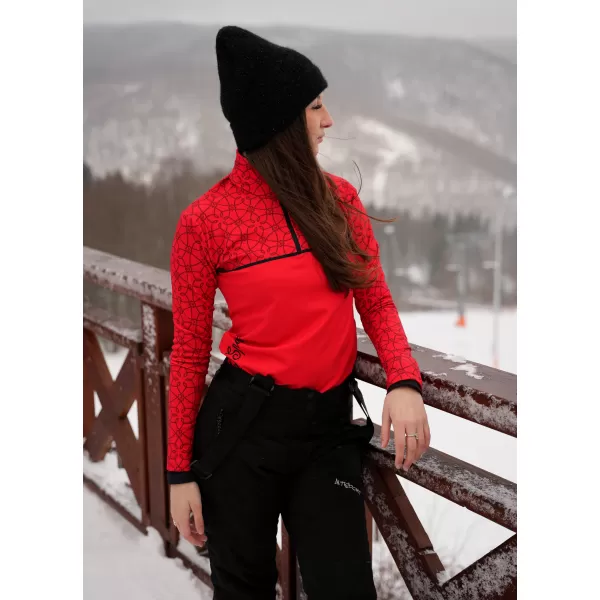  Frauenfunktionaler Thermo -Sweatshirt Premium ALTISPORT VOJ/ALW053TER03 ROT 