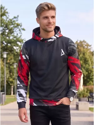 Hochwertiges Funktions-Sweatshirt für Herren ALTISPORT VOJ/ALM039MI01 SCHWARZ UND ROT