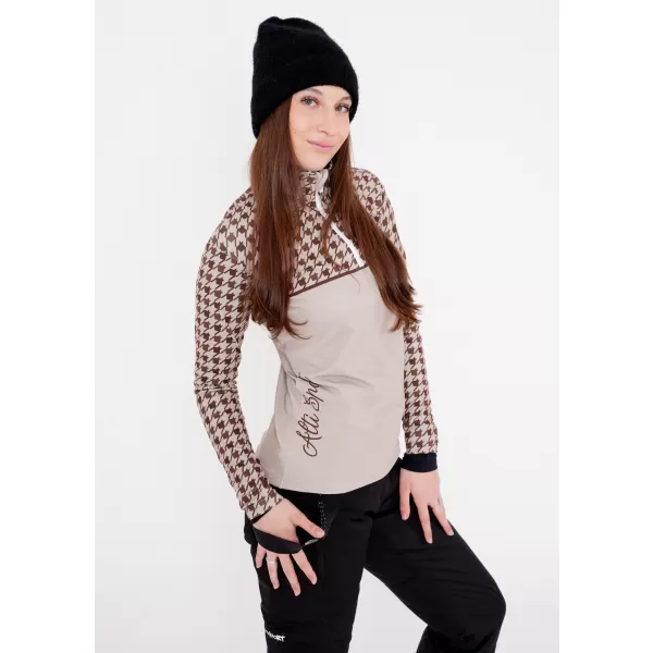  Frauenfunktionaler Thermo -Sweatshirt Premium ALTISPORT VOJ/ALW048TER03 BRAUN 
