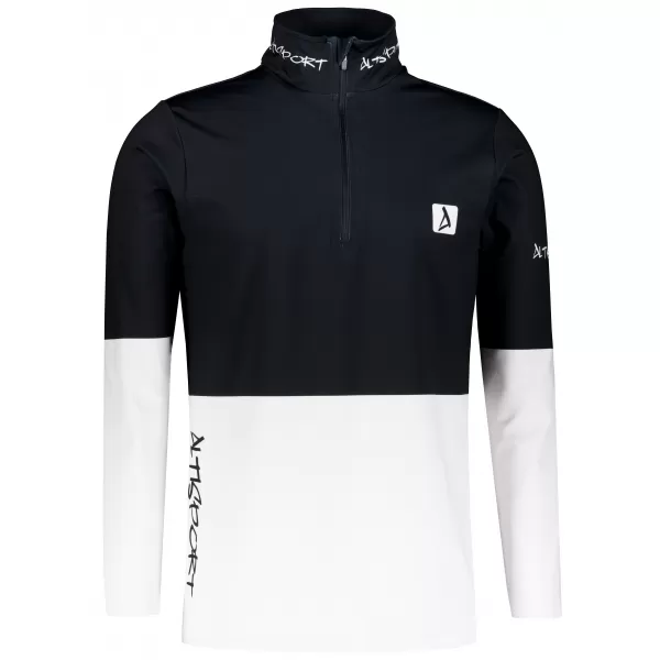 Funktionelle Thermo -Sweatshirt -Premium von Männern ALTISPORT VOJ/ALM051TER03 SCHWARZ UND WEIß 