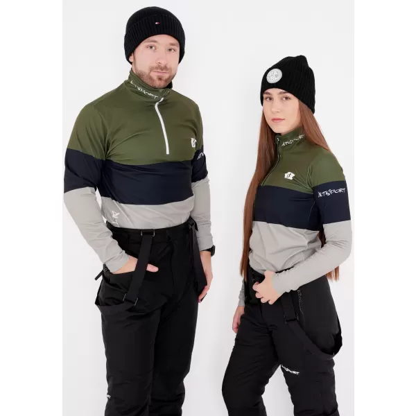  Funktionelle Thermo -Sweatshirt -Premium von Männern ALTISPORT VOJ/ALM051TER03 KHAKI 