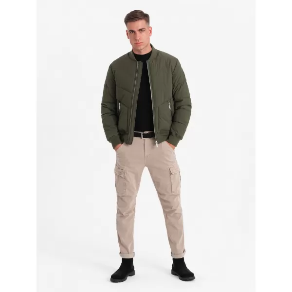  Jacke OMBRE OM-JALP-0143 DUNKLER OLIVENGRÜN 