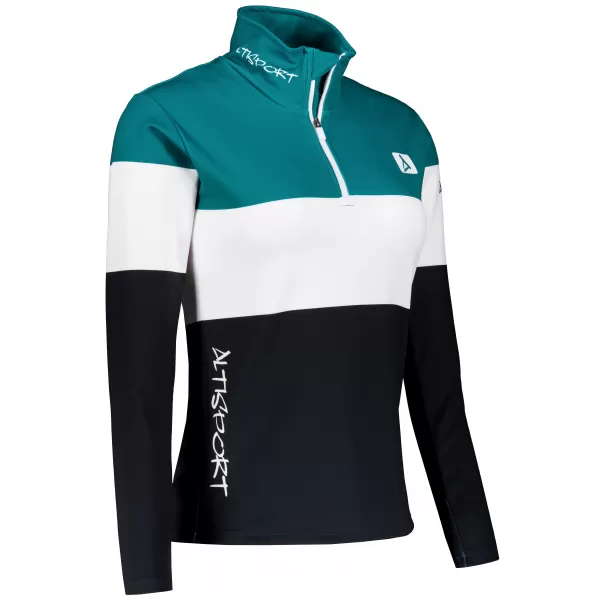  Frauenfunktionaler Thermo -Sweatshirt Premium ALTISPORT VOJ/ALW051TER03 KEROSIN-SCHWARZ 