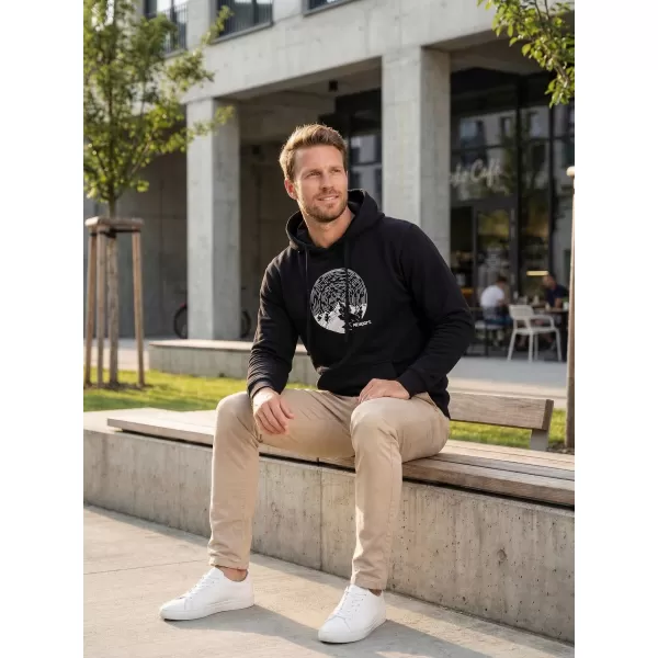  Herren -Sweatshirt ALTISPORT ALM172JN796 SCHWARZ UND WEIß 