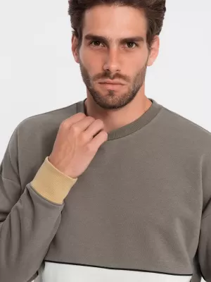 Herren -Sweatshirt OMBRE OM-SSNZ-0130 KHAKI