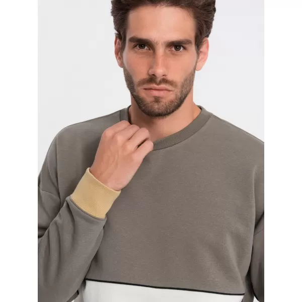  Herren -Sweatshirt OMBRE OM-SSNZ-0130 KHAKI 