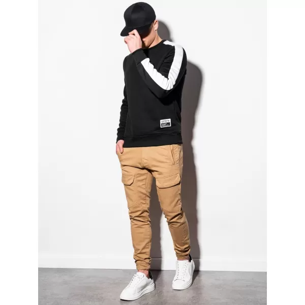  Herren Sweatshirt OMBRE OM-SSNZ-22FW-010 SCHWARZ 