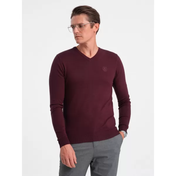  Herrenpullover OMBRE OM-SWBS-0107 KASTANIENBRAUN 