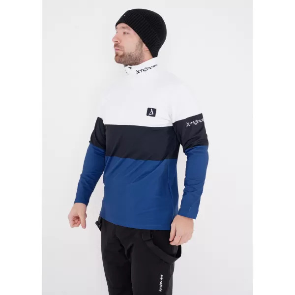  Funktionelle Thermo -Sweatshirt -Premium von Männern ALTISPORT VOJ/ALM051TER03 WEIß -BLAU 