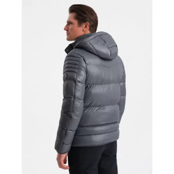  Herren Winterjacke OMBRE OM-JAHP-22FW-010 GRAPHIT 