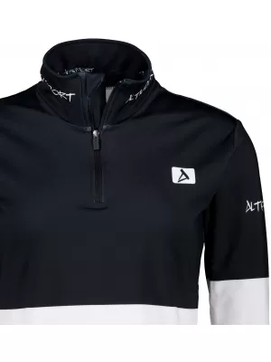 Frauenfunktionaler Thermo -Sweatshirt Premium ALTISPORT VOJ/ALW051TER03 SCHWARZ UND WEIß
