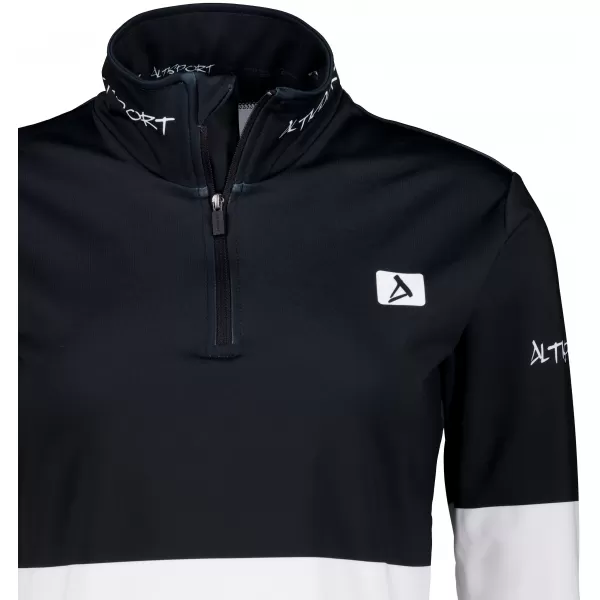  Frauenfunktionaler Thermo -Sweatshirt Premium ALTISPORT VOJ/ALW051TER03 SCHWARZ UND WEIß 