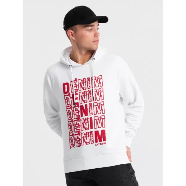  Herren -Sweatshirt OMBRE OM-SSPS-0158 WEIß 