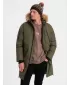 Herren Winterjacke OMBRE OM-JALJ-0148 DUNKLER OLIVENGRÜN