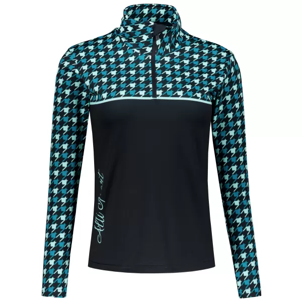  Frauenfunktionaler Thermo -Sweatshirt Premium ALTISPORT VOJ/ALW048TER03 SCHWARZ -BLUE 