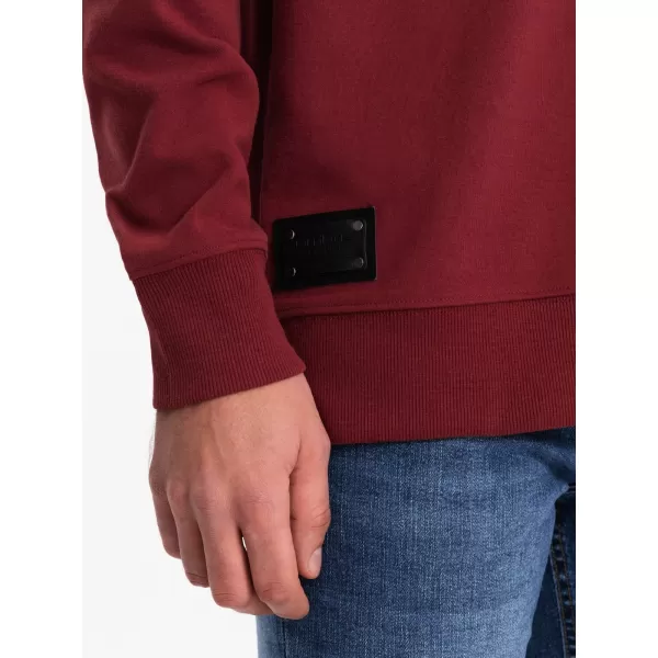  Herren -Sweatshirt OMBRE OM-SSNZ-0132 KASTANIENBRAUN 