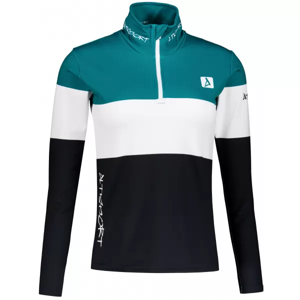  Frauenfunktionaler Thermo -Sweatshirt Premium ALTISPORT VOJ/ALW051TER03 KEROSIN-SCHWARZ 