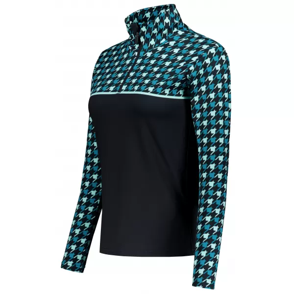  Frauenfunktionaler Thermo -Sweatshirt Premium ALTISPORT VOJ/ALW048TER03 SCHWARZ -BLUE 