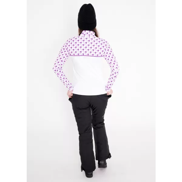  Frauenfunktionaler Thermo -Sweatshirt Premium ALTISPORT VOJ/ALW048TER03 WEIß/LILA 
