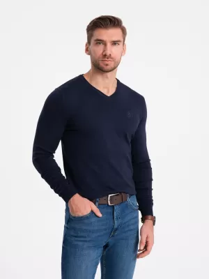 Herrenpullover OMBRE OM-SWBS-0107 MARINEBLAU