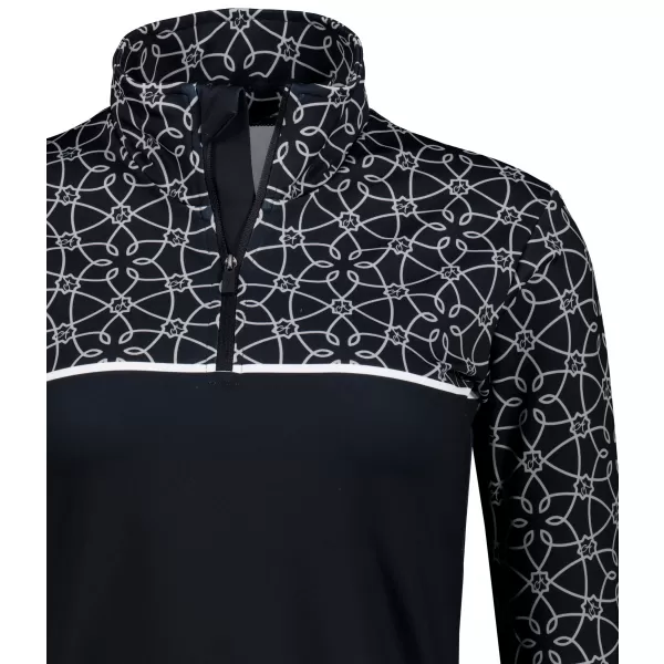 Frauenfunktionaler Thermo -Sweatshirt Premium ALTISPORT VOJ/ALW053TER03 SCHWARZ UND WEIß 