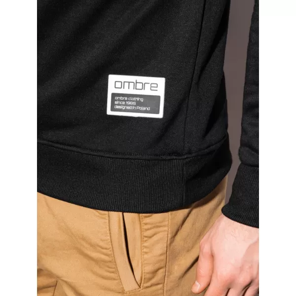  Herren Sweatshirt OMBRE OM-SSNZ-22FW-010 SCHWARZ 
