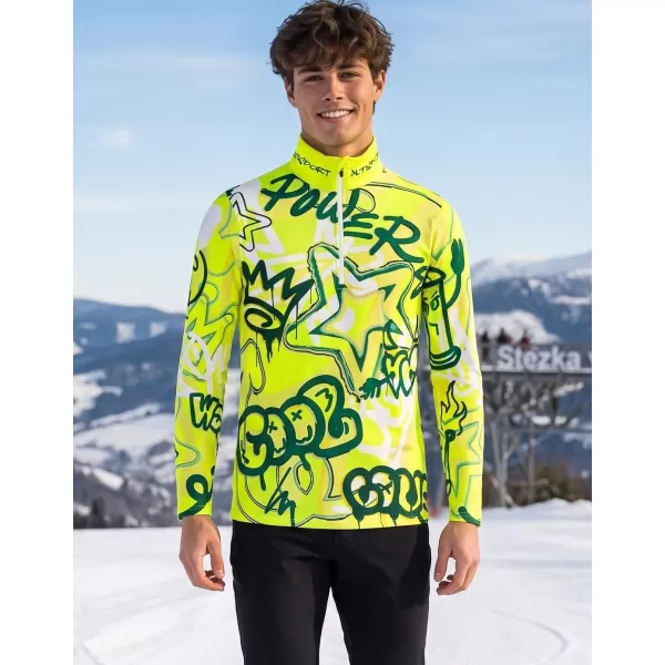 Funktionelle Thermo -Sweatshirt -Premium von Männern ALTISPORT VOJ/ALM054TER03 FLUO 