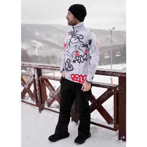  Funktionelle Thermo -Sweatshirt -Premium von Männern ALTISPORT VOJ/ALM054TER03 GRAU -RED 