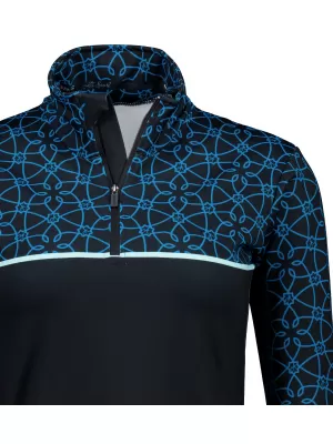 Frauenfunktionaler Thermo -Sweatshirt Premium ALTISPORT VOJ/ALW053TER03 SCHWARZ -BLUE