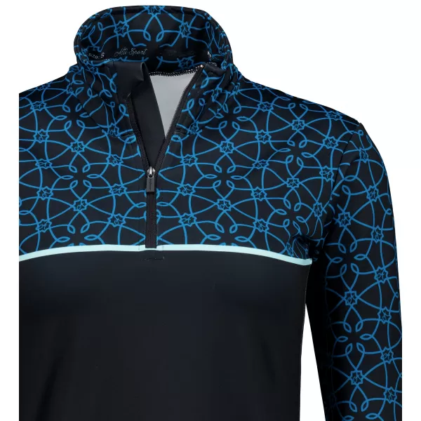  Frauenfunktionaler Thermo -Sweatshirt Premium ALTISPORT VOJ/ALW053TER03 SCHWARZ -BLUE 